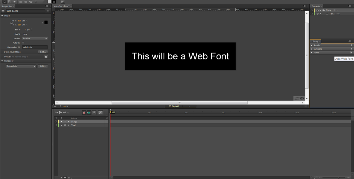 Web Font in Edge Animate - Introduzione